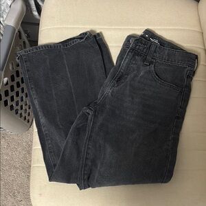 Black Vintage Washed Denim Jeans also wide leg